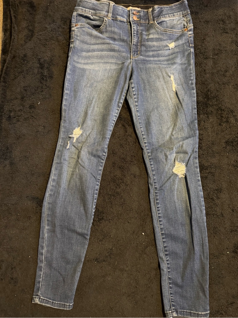 Candie's Light Blue Distressed Skinny Jeans